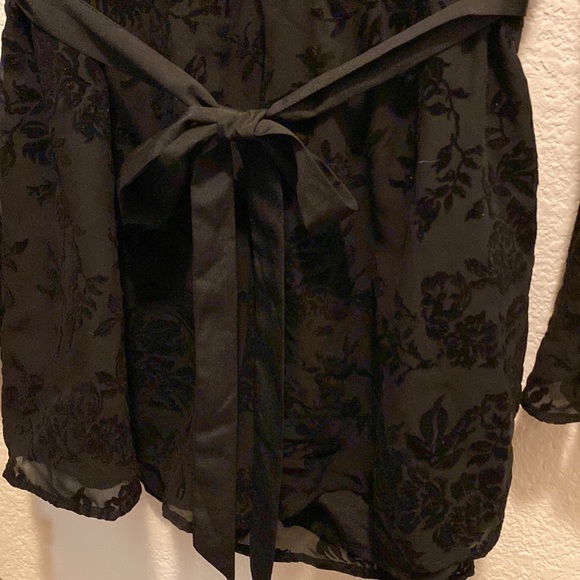 Small, black, floral romper - not worn - Picture 4 of 5